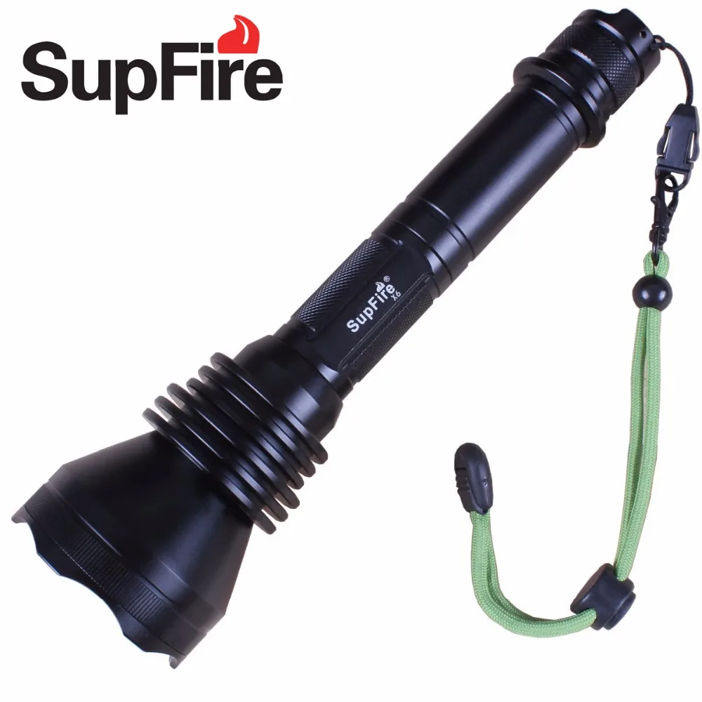 Оригинальный SupFire X6 Cree T6 1200 люмен Водонепроницаемый 5 режимов 10 Вт светодиодный