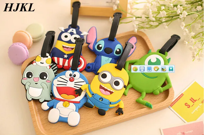 

HJKL Travel Accessories Star Wars Luggage Tags Animal Cartoon Silica Gel Suitcase ID Addres Holder Baggage Boarding Portablegif