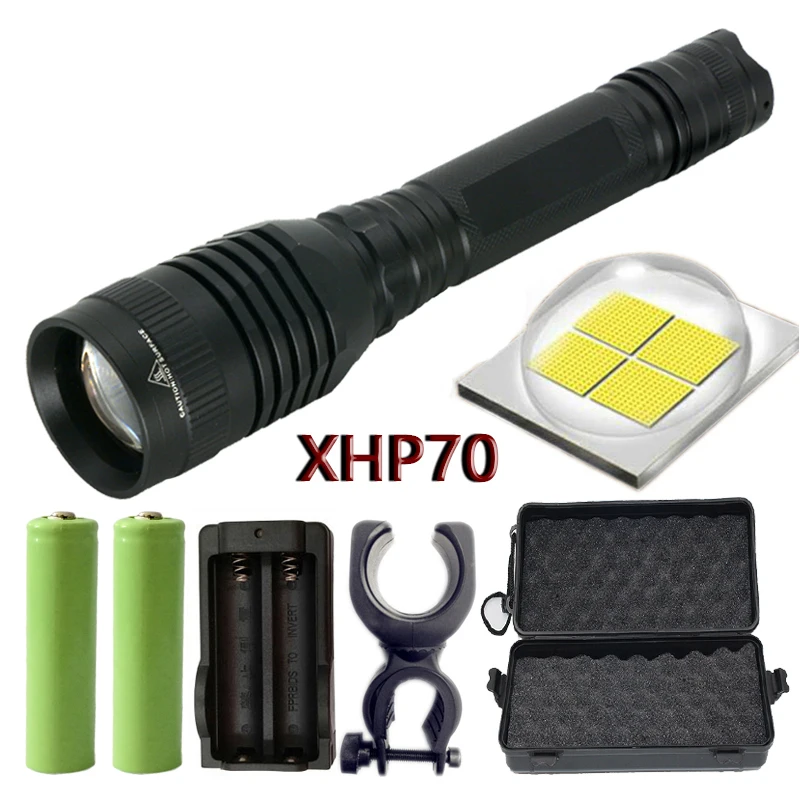 

Z20 P53 high flashlight CREE XHP70 convoy lens 32w chip lamp 18650 32000lm powerful Tactical LED flashlight torch zoom torch