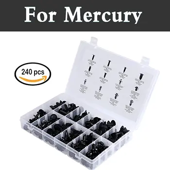 

240pcs/Set Car Fastener Moulding Clips Rivet Trim Clip Panel Moulding Black Kit For Mercury Grand Marquis Mariner Milan Montego