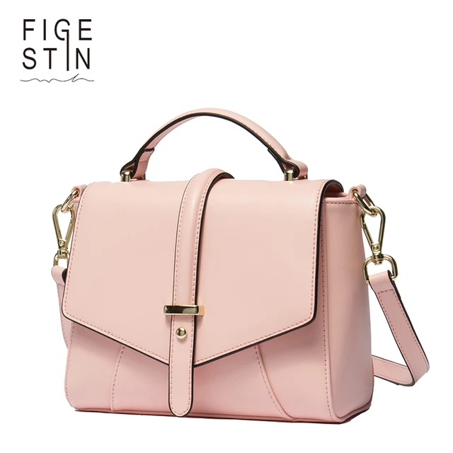 Figestin Women Messenger Bags Split Leather Satchel Fashion Pink Figestin Women Messenger Bags Split Leather Satchel Fashion Pink Cover Totes Dating Evening Elegant Shoulder