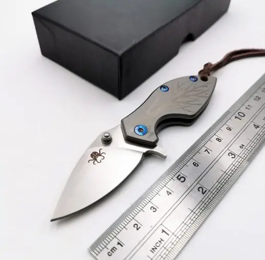 Mini Folding Knife Damascu / D2 Blade Carbon Fiber Handle Outdoor Camping Survival Gift Diving Knives Hunting Tactical EDC Tools - Цвет: Type C