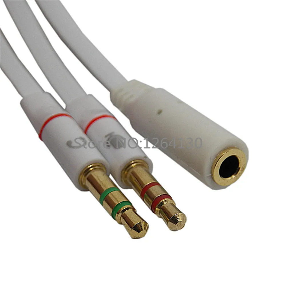 Headphone / Mic Combine Adapter 3.5mm Male 2 in 1 Female for Headset PC