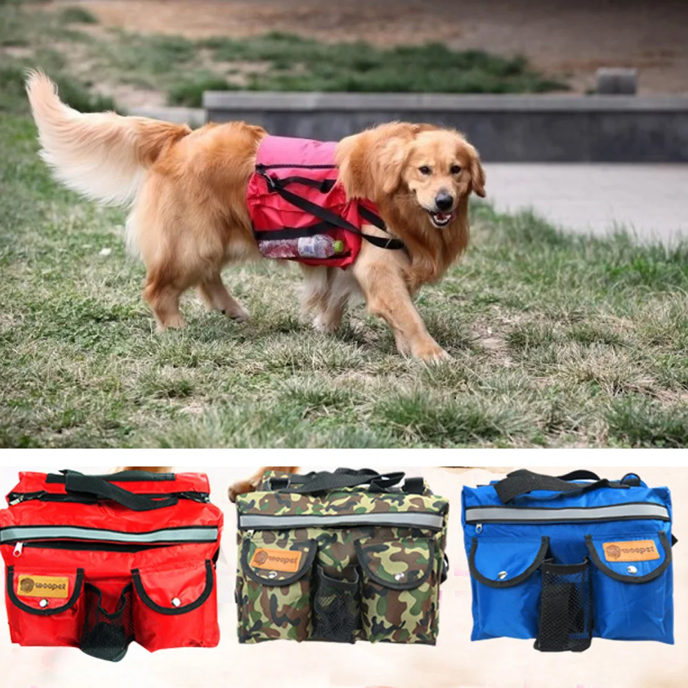 Deluxe Outward Hound Saddle Bags Pet Dog Backpacks for Outdoor Sports Hiking Camping Pet