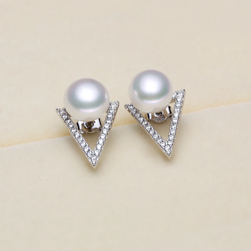 

Eternal wedding Women Gift word 925 Sterling silver real [beautiful] pearl Freshwater Pearl Earrings 925 silver Steamed Buns rou