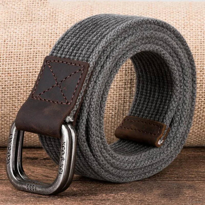 Fashion D Ring Buckle Thicken Canvas Belt Army Tactical Military Belts