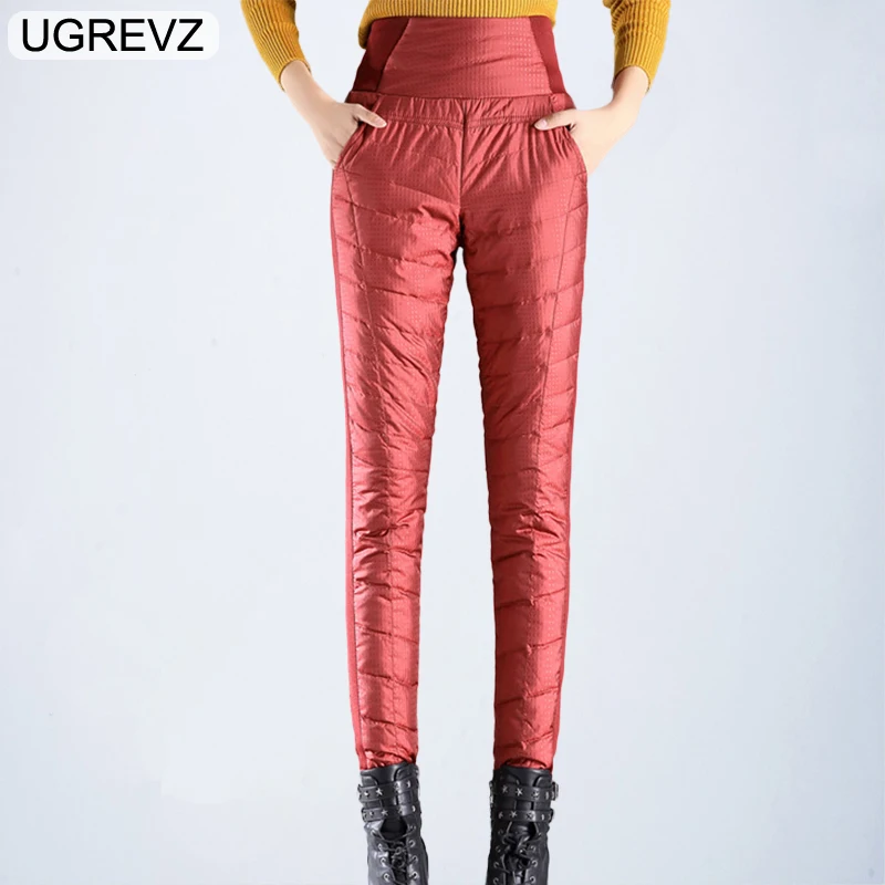 UGREVZWomen Winter Pants Plus Velvet Thickening Slim