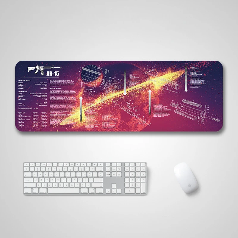 

Gaming Mouse Mat Gun Cleaning Printed Large Keyboard Mouse Mat Rubber Gaming Mousepad for Gamer PC Computer