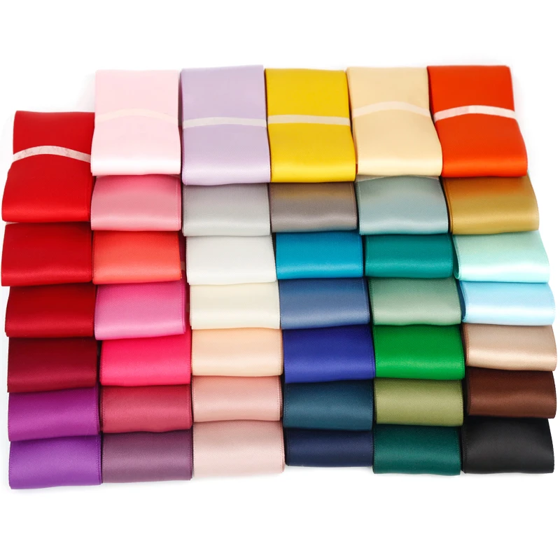 

U PICK 4yard 1-1/2" (40mm) 2" (50mm) Lots Colors Solid Color Satin Ribbons Wedding Decorative Gift Box Wrapping Belt DIY Crafts