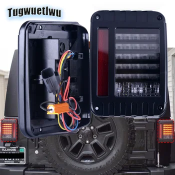 

2pcs New Car Turn Signal EU / US LED Tail Lights Car Taillight Reverse Brake Running Stop Lamps For Jeep Wrangler JK 2007-2017