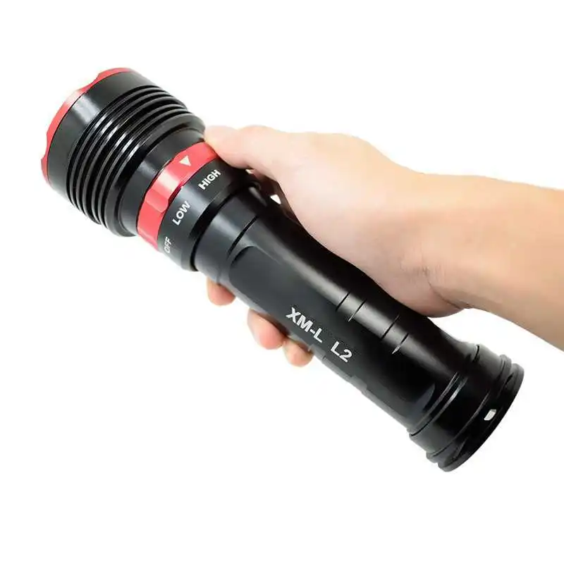  18650 Flash Light Scuba Diving Flashlight L2 Dive Torch Underwater 100m XM-L2 Led High Power Lanter - 32966832075