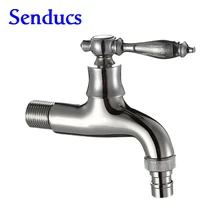 Горячая цинковый сплав стиральная машина смеситель кран с настенный латунь стиральная машина кран от senducs