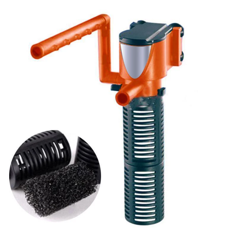 

1 Pcs Aquarium Internal Filter Submersible Water Pump Oxygen 3 in 1 Mini for Fish Tank E2S