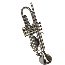 1 Set Custom Professional Trumpet For Sale Copy Bach 180 S-43 Little Instrument Surface Silver Trompete Brass Tube Bb Trombeta