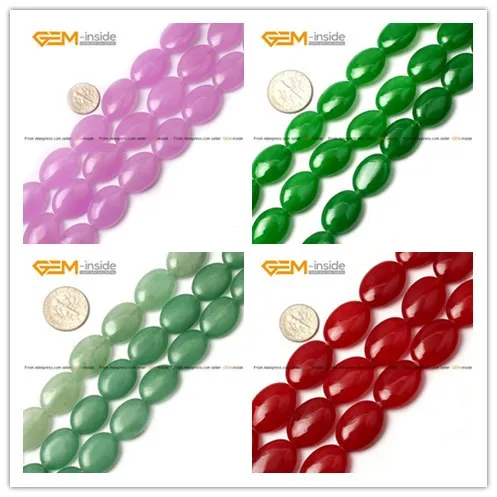 Oval Jade Beads Pink Jewelry Ornaments Beads Red F...