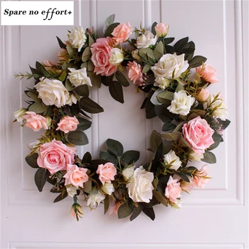 

Free Shipping 35cm Door Wreath Large Garland Artificial Flower Wreath Wall Hanging Door Decoration Home Decoration Hawaiian