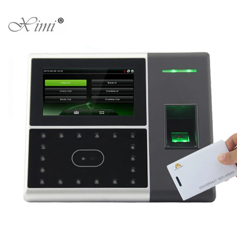Face+Fingerprint+RFID Card Time Attendance And Access Control System ZK Iface302 TCP/IP Biometric Facial Recorder TimeClock |