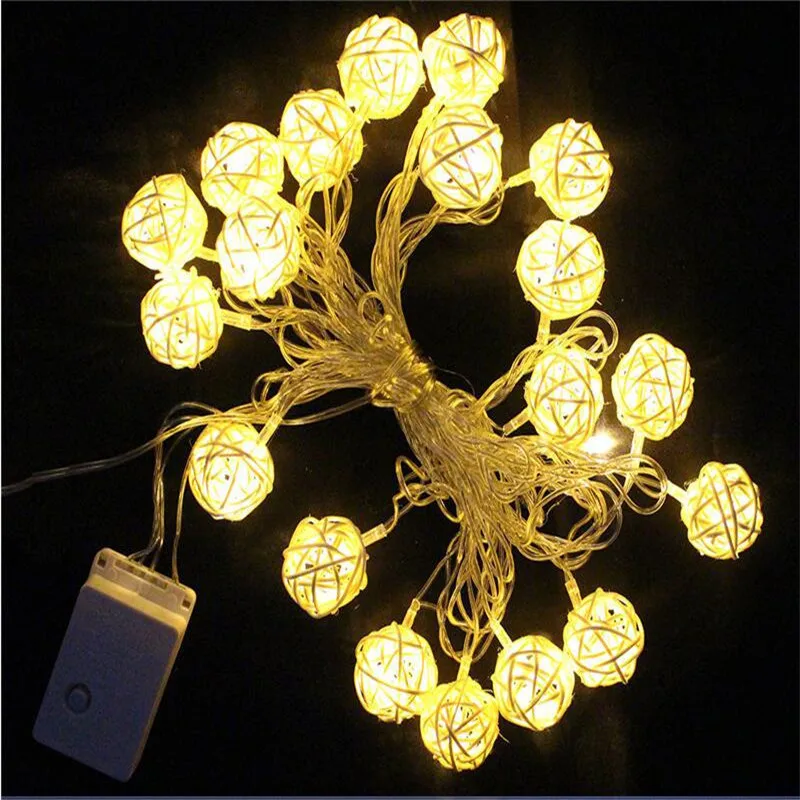 220V LED String Lights 4M 20pcs Handmade Rattan Balls led String Lights Fairy Party Wedding light,Patio,Home room Decor 220V LED String Lights 4M 20pcs Handmade Rattan Balls led String Lights Fairy Party Wedding light,Patio,Home room Decor