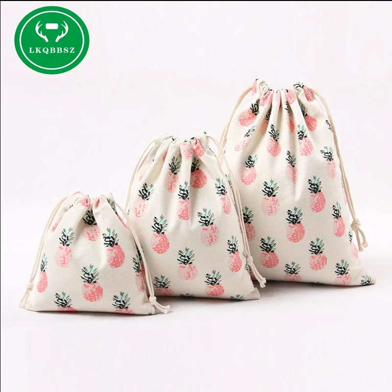 Buy LKQBBSZ Handmade Cotton Canvas Draw String Storage