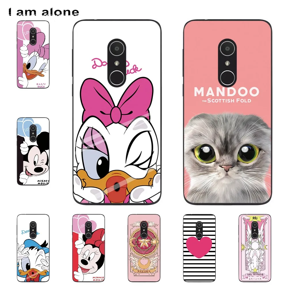 

I am alone Phone Shell For Alcatel 1X 5059A 5059D 5059I 5059J 5059T 5.3 inch Solf TPU Fashion Cute Color Paint Mobile Case