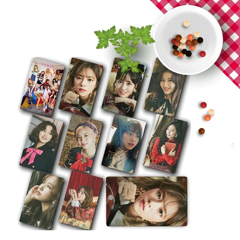 10 шт./компл. KPOP дважды Фотокарта фото карта ПВХ кристальная наклейки для автобуса
