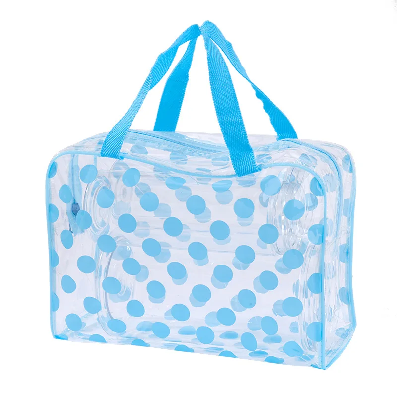 

Transparent PVC Washing Bag Dot Cosmetic Bag Travel Organizer Dust-proof Clothing Storage Bags Waterproof Makeup Bags CJ199