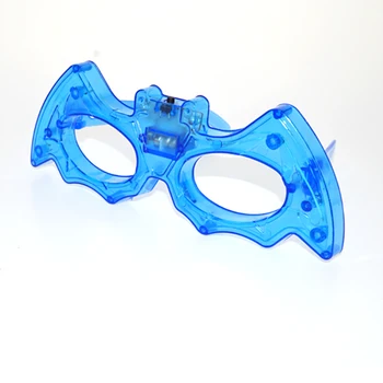 

12pcs/lot Ktv Bar Supplies Bat eye glasses Glow Cartoon Glasses Led Light Up kids Flash Mask Christmas Halloween Decoration