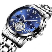 Men's watch Fashion sports decoration three-needle dials luminous calendar waterproof men's watch steel belt quartz wrist watch Men's watch Fashion sports decoration three-needle dials luminous calendar waterproof men's watch steel belt quartz wrist watch