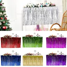 Украшения для вечеринки в гавайском стиле с бахромой, юбка для стола, праздничная утолщенная юбка для стола, занавески, товары для праздника