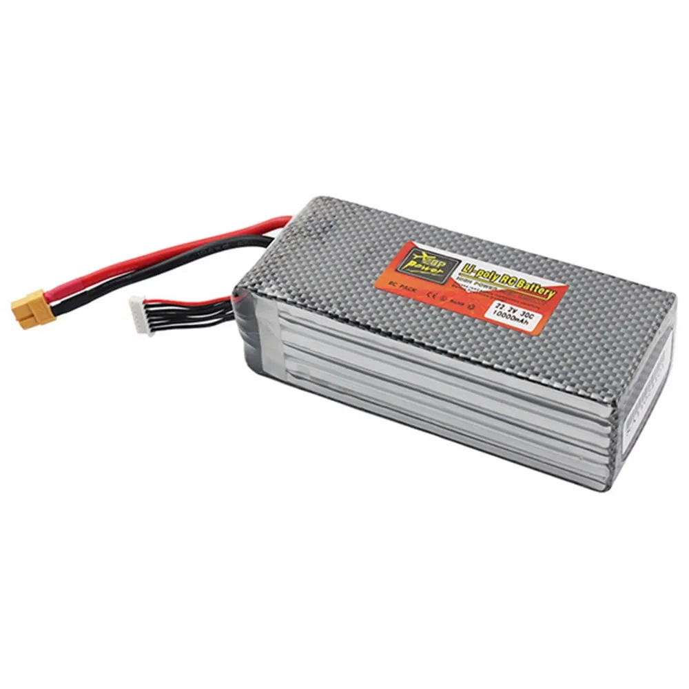 ZOP Drone Battery Lipo 22.2V 10000mah 6S 30C XT60 Plug Bateria Lipo For Dji Phantom S900 S1000 RC Quadcopter Helicopter Truck