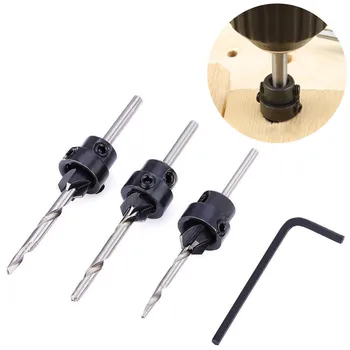 

7Pcs Tapered Screw HSS Countersink Heavy Woodworking Drill Cutter Screws With Plastic Case Kit Bit Set