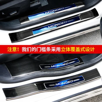 

Door Sill Pedal Scuff Plate Stainless Steel Guard Protector Car Styling Sticker for Ford Mondeo 2013 2014 2015 2016 2017 2018