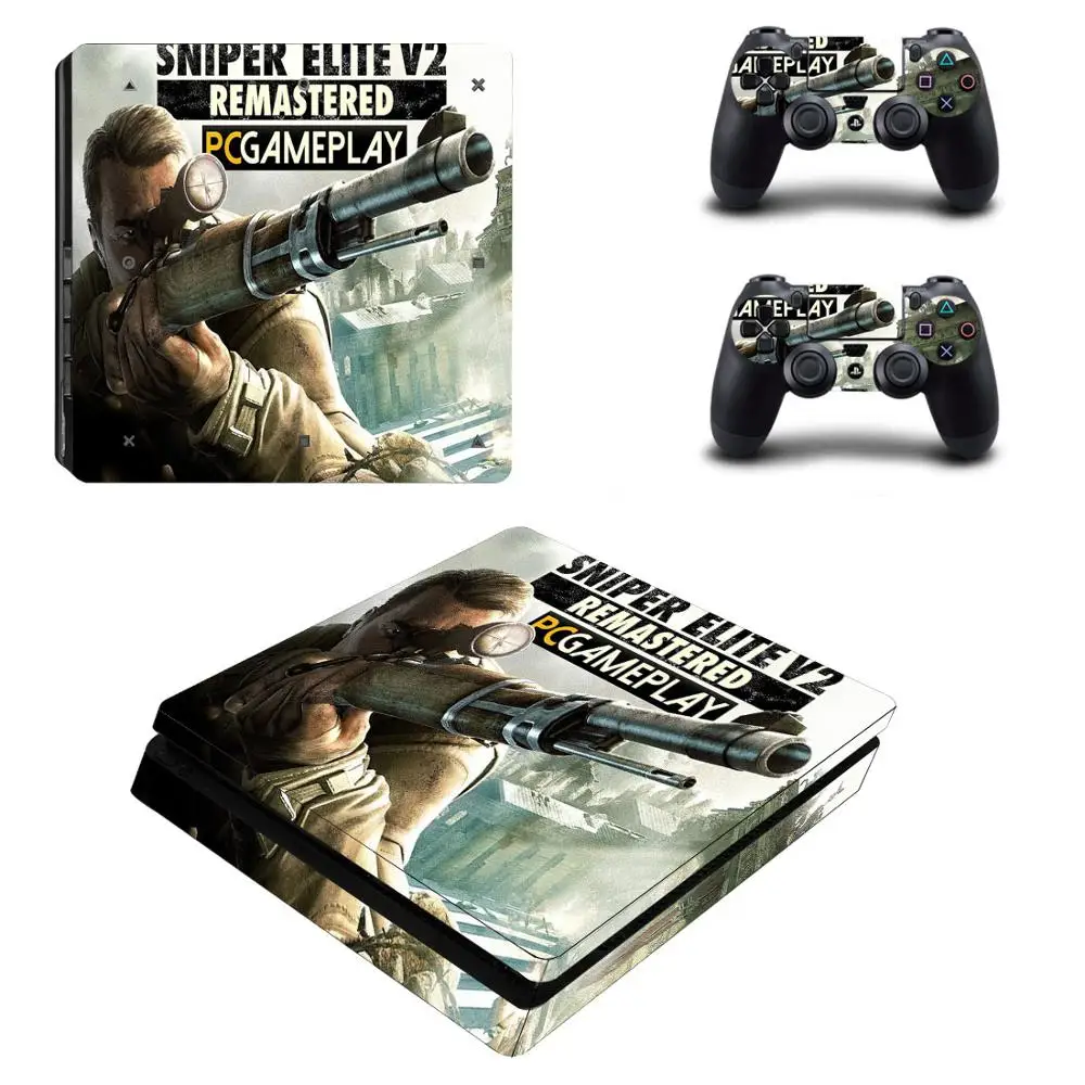 Виниловая наклейка Sniper Elite V2 для PS4 Slim Skin консоли Sony Playstation 4 и контроллеров |