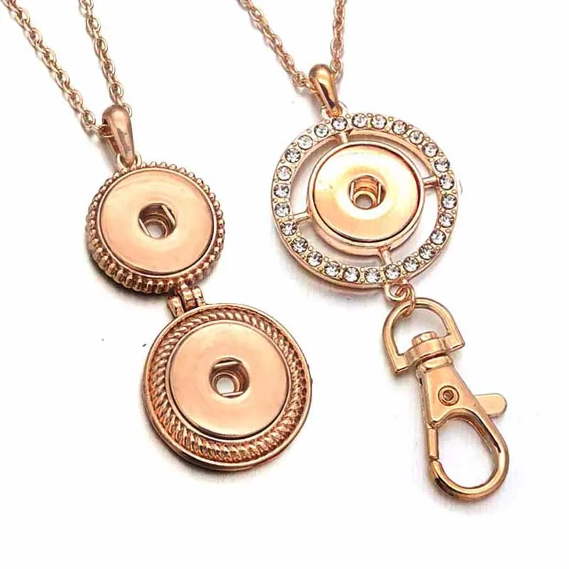 Interchangeable Gold Ginger 299 Fit 18mm Snap Button Crystal Pendant