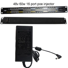 16 портов 10/100 мощность через Ethernet PoE инжектор для 802.3af/пассивных устройств 802.3at с 48v60w Источник питания: POE-16-48v60w