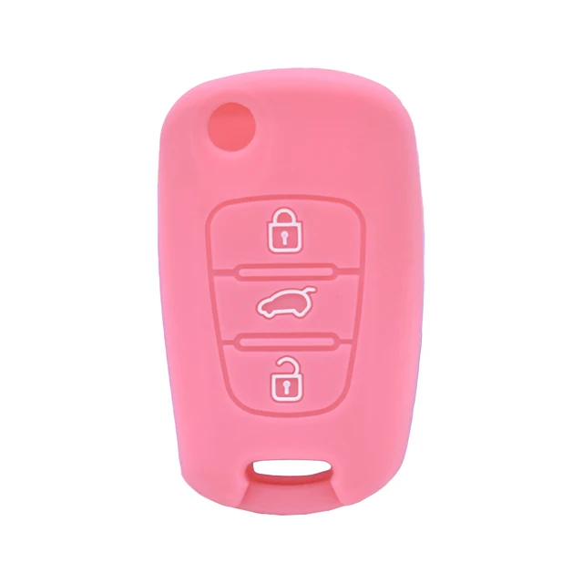 CAR-partment 3 Buttons Silicone Car Key Cover Case For Kia RIO K2 K5 Sportage Sorento For Hyundai i20 i30 i35 iX20 Solaris Verna -