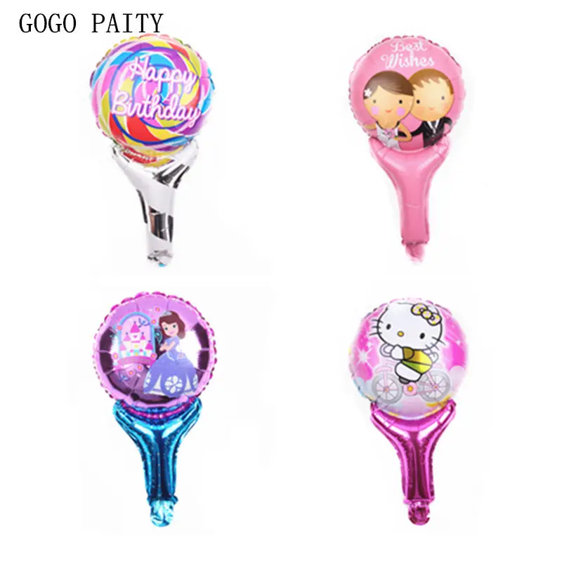 

GOGO PAITY New Best selling Cartoon Handheld Aluminum Balloons Children's Holiday Party Decoration Balloons High Quality