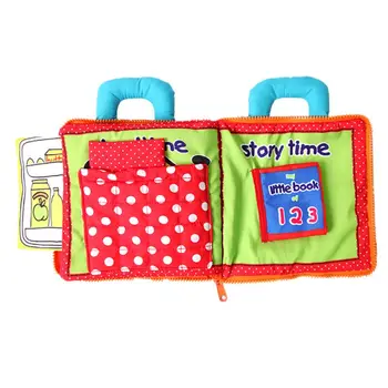

2019 Baby Soft Activity Crinkle Cloth Books Baby Educational Learning Toys Infant Cloth Book HOT M
