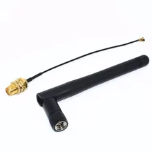 2,4G antena doblada Bluetooth wifi módulo ZigBee, antena SMA para IPEX línea de alimentación en la antena de 2,4 GHz
