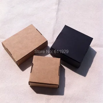 

free shipping hand made soap packing box 7X7x3CM/DIY gift craft packing boxes/350 gsm kraft paper box 30 pcs a lot