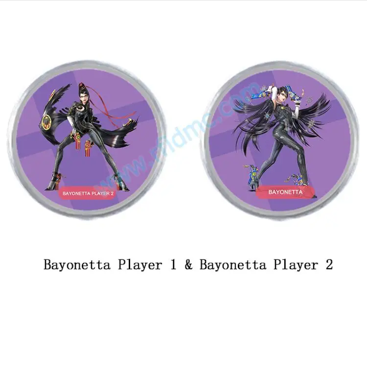 Мини-тег NFC Amiibo Монета тег Bayonetta плеер 1 и Bayonetta плеер 2 - Цвет: Светло-голубой