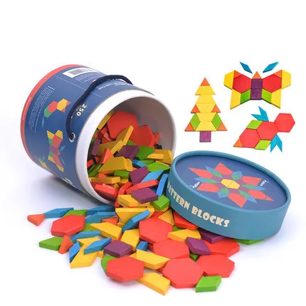 Mideer 250 шт Детские Красочные Буковые деревянные геометрические блоки распознавания Формы цветочные блоки классическая игрушка подарок