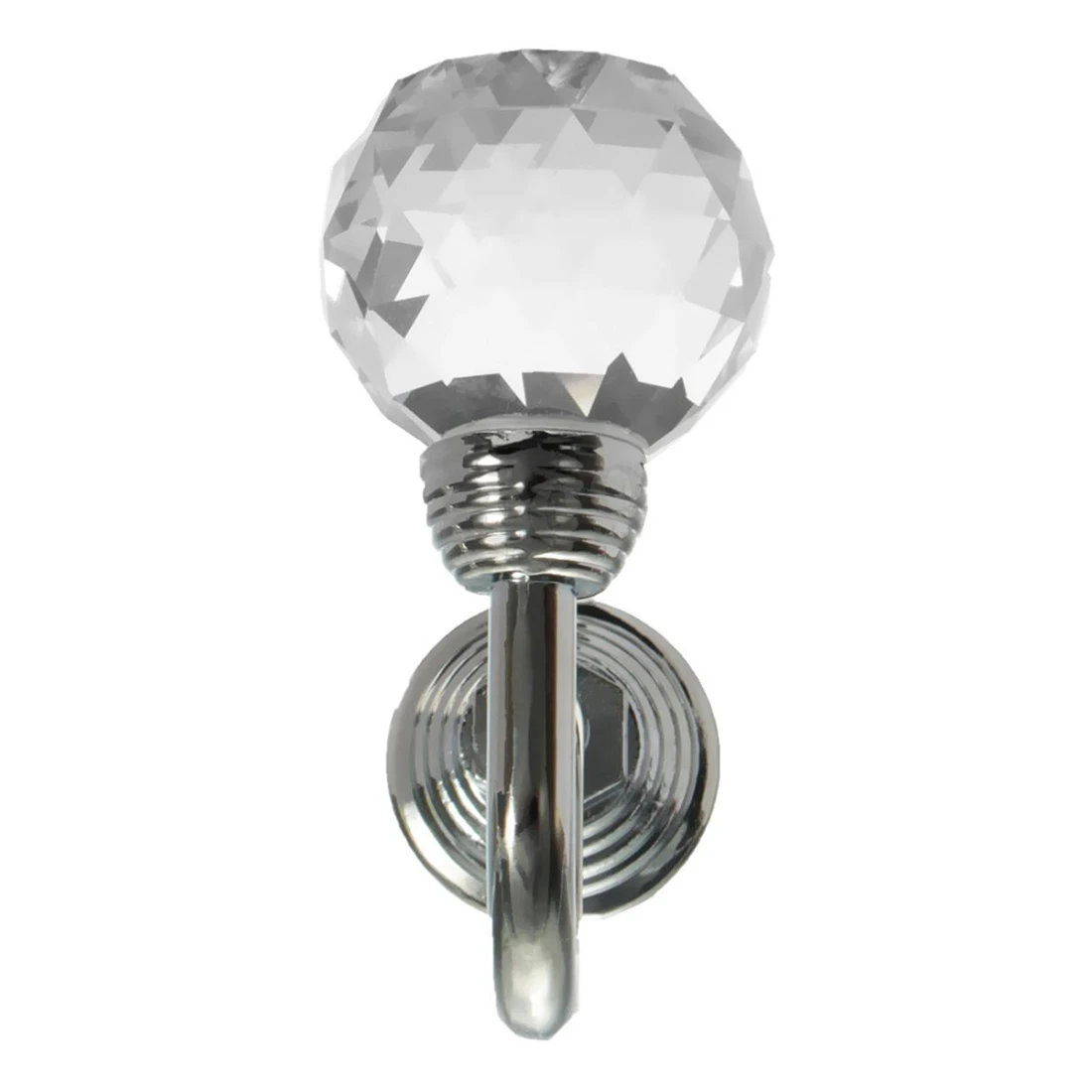 2PC Large Vintage Round Shaped Crystal Curtain Tie Back Hooksin