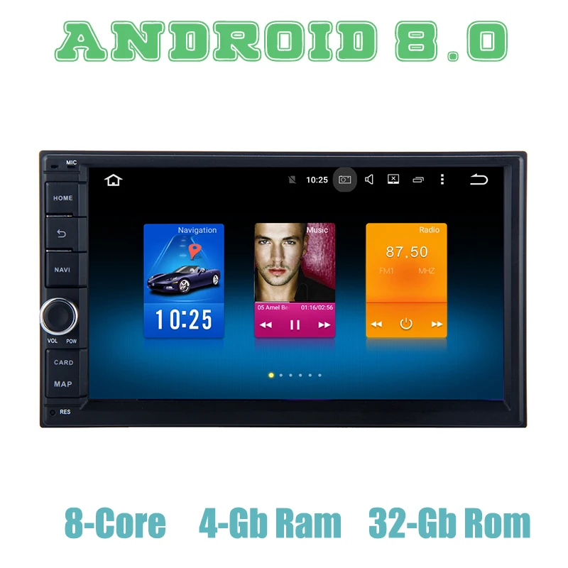 

two din Android 8.0 px5 7" universal car GPS radio Stereo player headunit octa core 4+32G wifi 4g for nissan