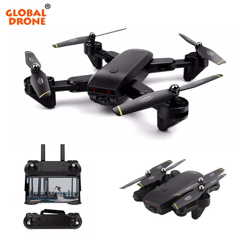 

Global Drone FPV Drones with Dual Camera HD Optical Flow Position Hover Quadrocopter Helicopter RC Selfie Dron with HD Camera