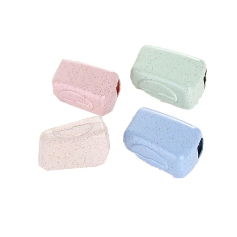2018 New   4 PCS Set Portable Travel Toothbrush Cover Wash Brush Cap Case waterproof Eco-Friendly Box   04