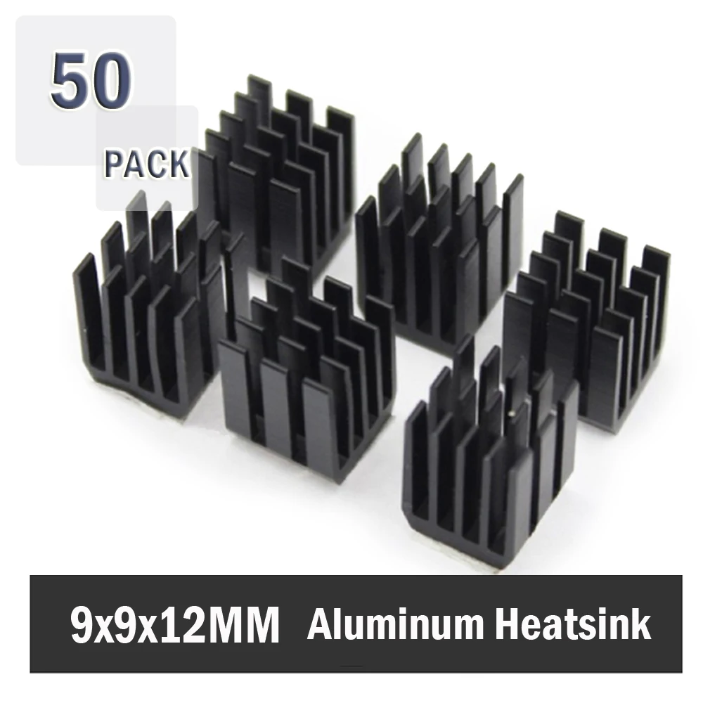 50pcs X9Extruded Aluminum Heatsink Heat Sink Cooling Radiator 9x9x12mm