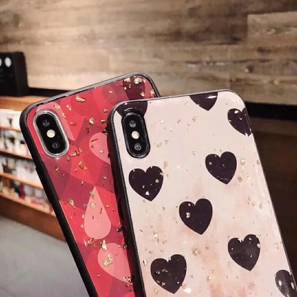 Case For Samsung Note9 8 S9 S8 Plus Cover Glitter Sequins Love Heart  (16)