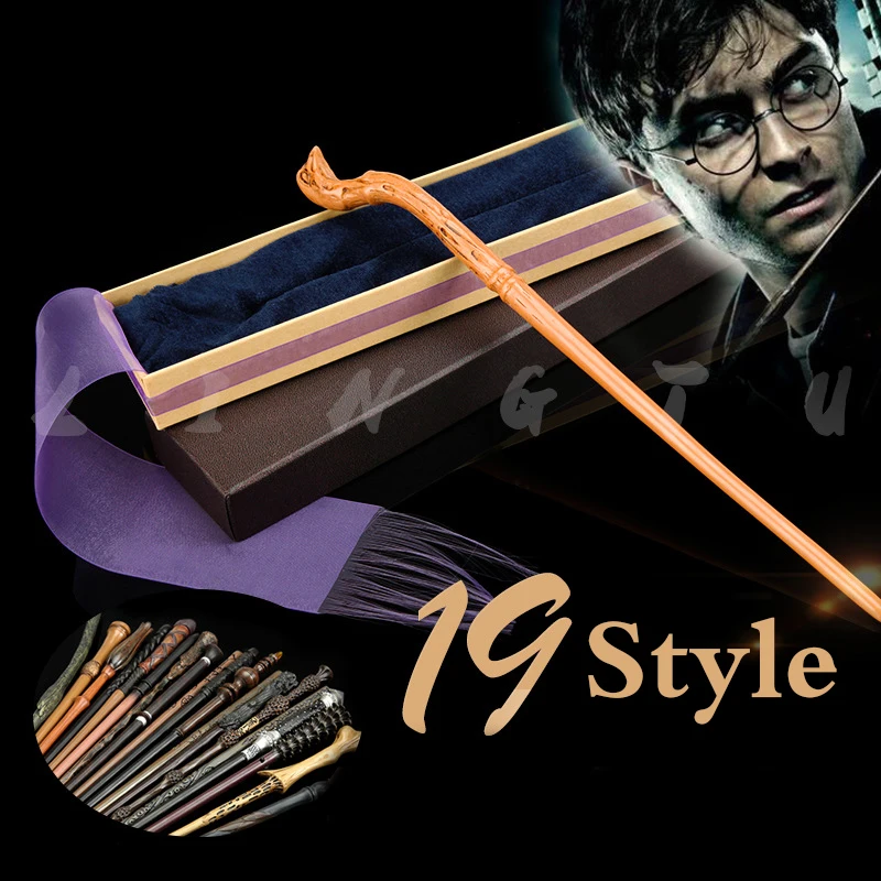 

Colsplay New Magic Wand Metal Iron Core Albus Dumbledore Old Wand Harri Potter Magic Magical Wand Elegant Ribbon Christmas Gift