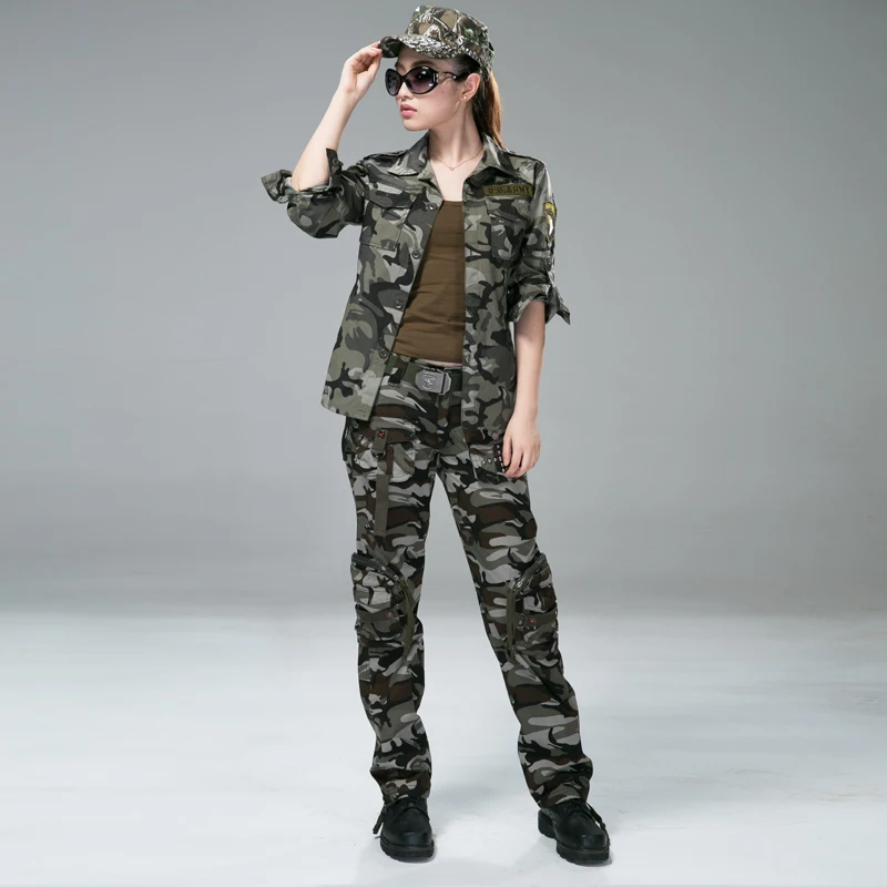 Gratis Knight Vrouwen Outdoor camping Leger vrouwelijke Multi pocket kleding CS camo Wandelen tactische jas pant 101 uniform pak Gratis Knight Vrouwen Outdoor camping Leger vrouwelijke Multi pocket kleding CS camo Wandelen tactische jas pant 101 uniform pak
